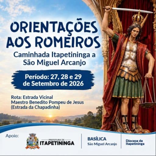 Itapetininga orienta romeiros sobre segurança durante caminhada para São Miguel Arcanjo